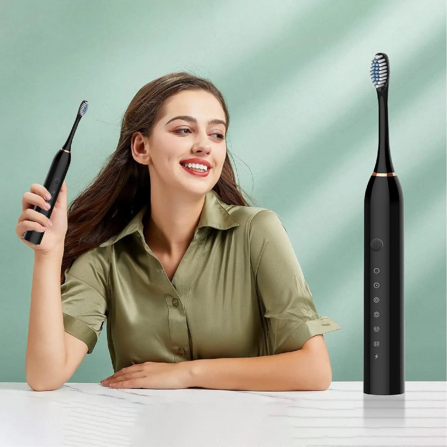 Cepillo de Dientes Eléctrico Sónico 6 Modos IPX7 Recargable